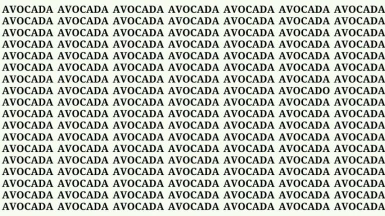 Can You Find Avocado Among Avocada in 22 Secs? Explanation And Solution To The Optical Illusion Eye Test