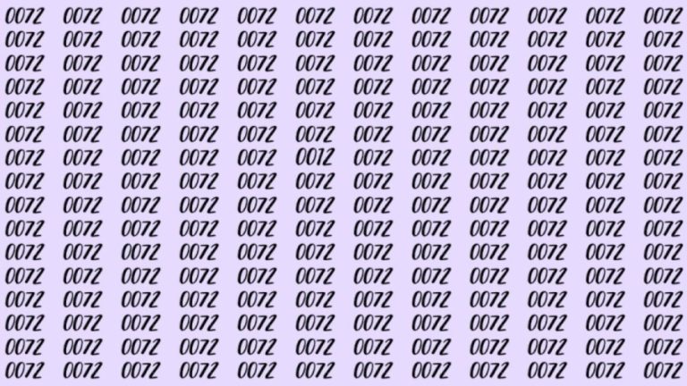 Can You Spot 0012 among 0072 in 20 Seconds? Explanation and Solution to the Optical Illusion