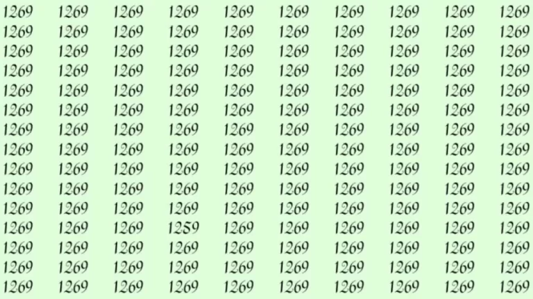 Can You Spot 1259 among 1269 in 7 Seconds? Explanation and Solution to the Optical Illusion