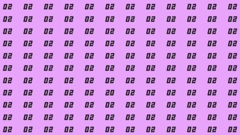 Can You Spot 20 among 02 in 10 Seconds? Explanation and Solution to the Optical Illusion