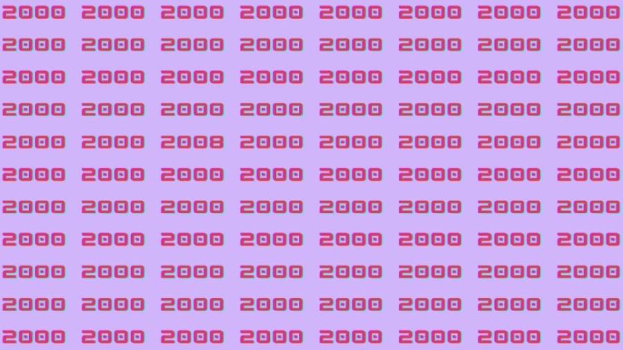 Can You Spot 2008 among 2000 in 15 Seconds? Explanation and Solution to the Optical Illusion