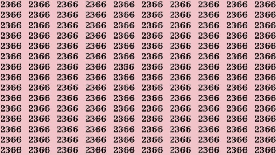 Can You Spot 2356 among 2366 in 30 Seconds? Explanation And Solution To The Optical Illusion