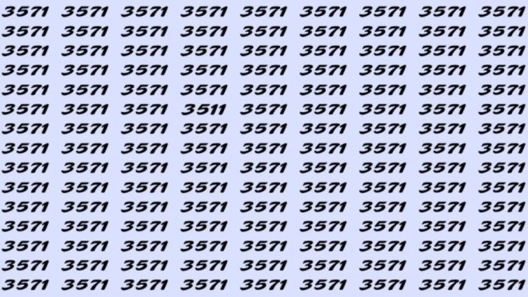 Can You Spot 3511 among 3571 in 30 Seconds? Explanation and Solution to the Optical Illusion