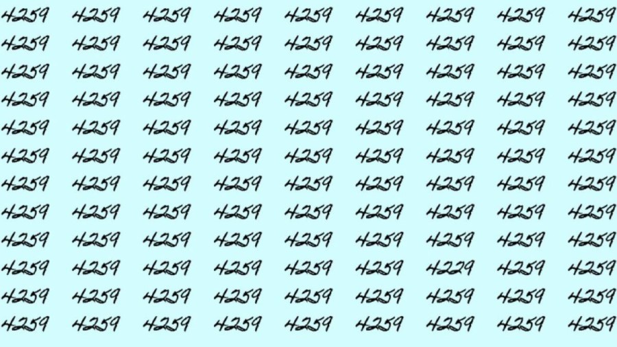 Can You Spot 4229 among 4259 in 30 Seconds? Explanation And Solution To The Optical Illusion