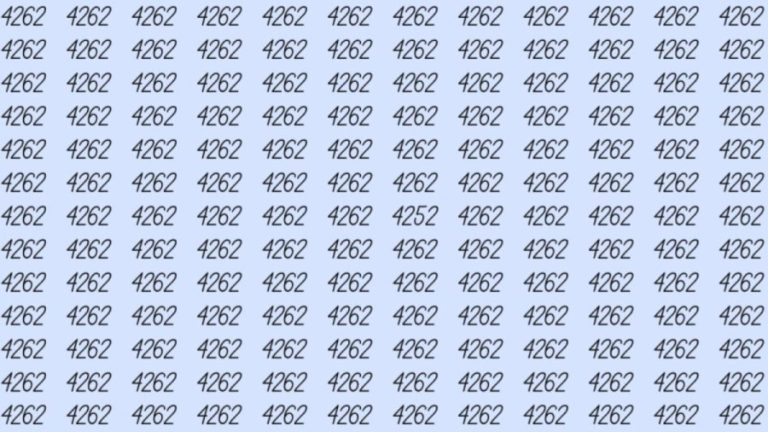 Can You Spot 4252 among 4262 in 5 Seconds? Explanation and Solution to the Optical Illusion