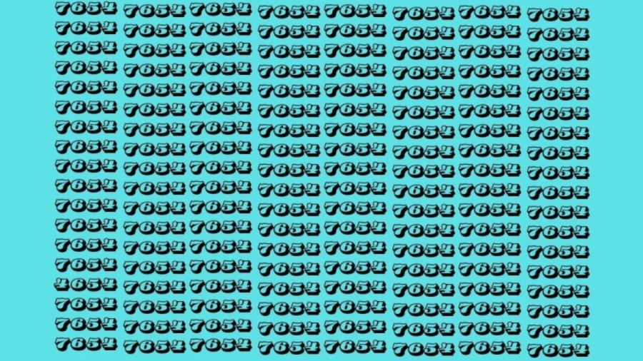 Can You Spot 4654 among 7654 in 10 Seconds? Explanation and Solution to the Optical Illusion