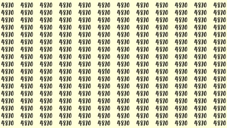 Can You Spot 4810 among 4870 in 15 Seconds? Explanation and Solution to the Optical Illusion