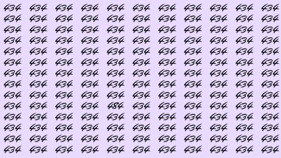 Can You Spot 484 among 434 in 30 Seconds? Explanation and Solution to the Optical Illusion