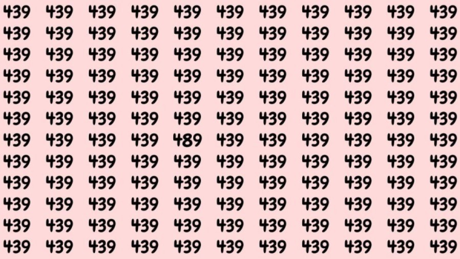 Can You Spot 489 among 439 in 30 Seconds? Explanation and Solution to the Optical Illusion