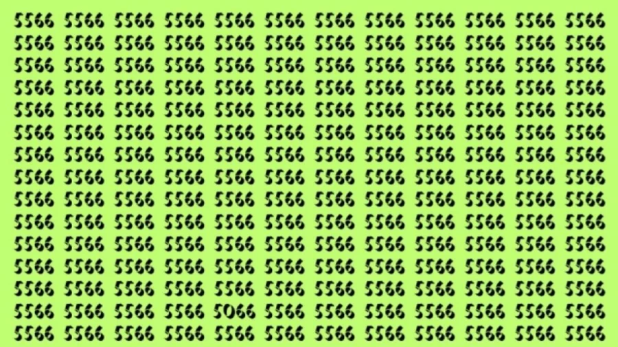 Can You Spot 5066 among 5566 in 8 Seconds? Explanation and Solution to the Optical Illusion