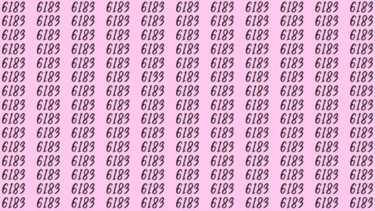 Can You Spot 6133 among 6183 in 10 Seconds? Explanation and Solution to the Optical Illusion