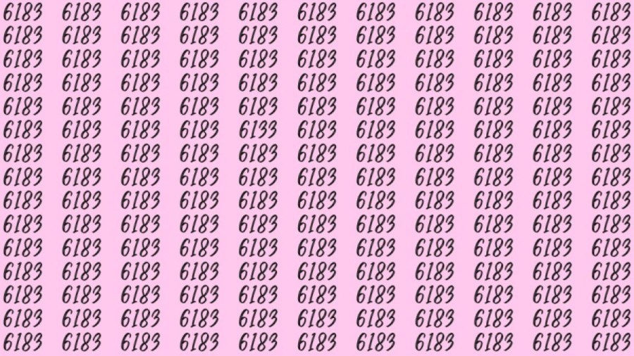 Can You Spot 6133 among 6183 in 10 Seconds? Explanation and Solution to the Optical Illusion