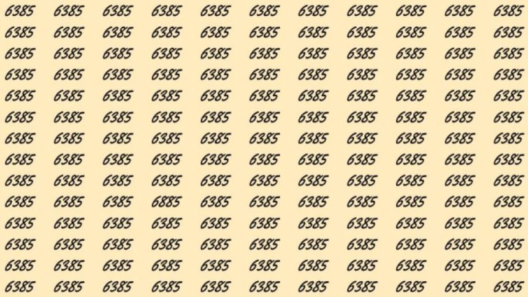 Can You Spot 6885 among 6385 in 30 Seconds? Explanation and Solution to the Optical Illusion