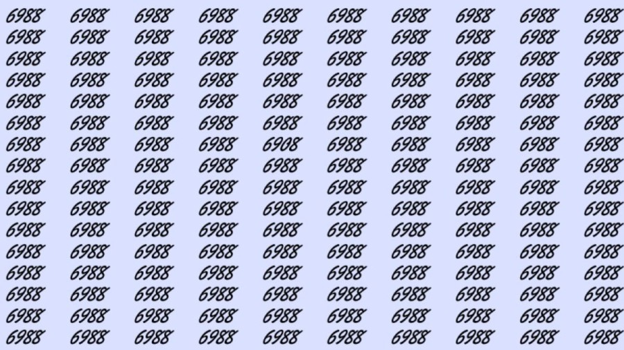 Can You Spot 6908 among 6988 in 10 Seconds? Explanation and Solution to the Optical Illusion