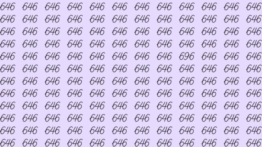 Can You Spot 696 among 646 in 30 Seconds? Explanation and Solution to the Optical Illusion