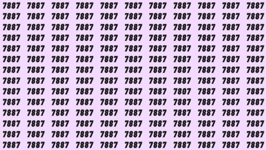 Can You Spot 7807 among 7887 in 30 Seconds? Explanation and Solution to the Optical Illusion
