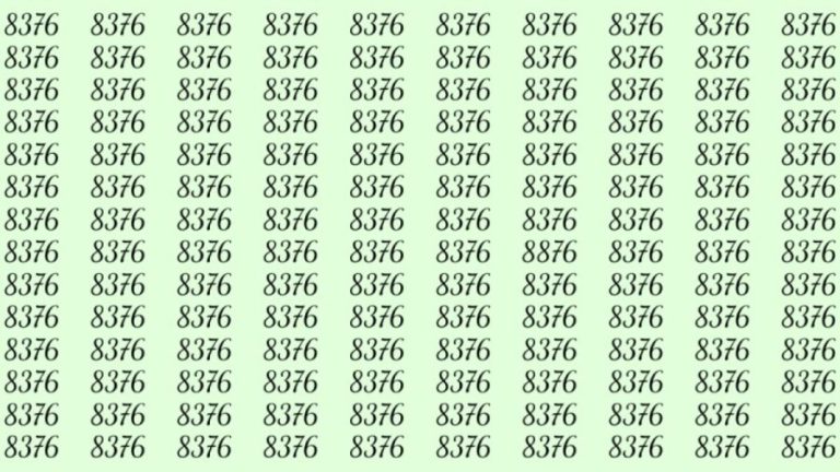 Can You Spot 8876 among 8376 in 30 Seconds? Explanation And Solution To The Optical Illusion