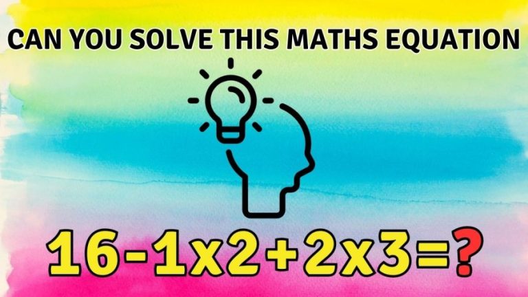 Can you Solve this Maths Equation 16-1×2+2×3=?