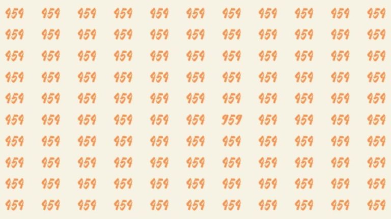 Can you Spot 959 among 454 in 15 Seconds? Explanation and Solution to the Optical Illusion