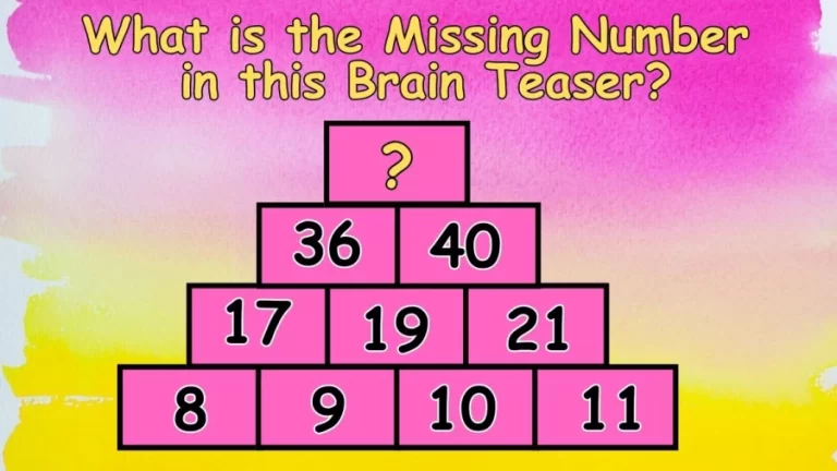 IQ And Aptitude Tests – What is the Missing Number in this Brain Teaser?