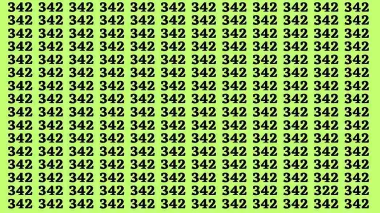 If you have Hawk Eyes Find the Number 322 among 342 in 15 Secs | Observation Brain Test