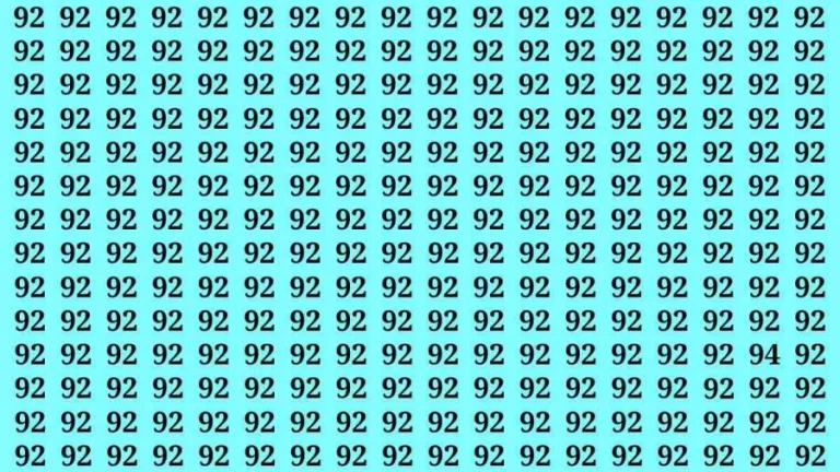 If you have Hawk Eyes Find the Number 94 among 92 in 15 Secs | Observation Brain Test