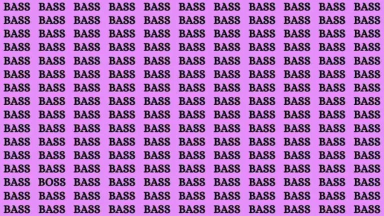 If you have Hawk Eyes Find the Word Boss among Bass in 15 Secs | Observation Brain Test