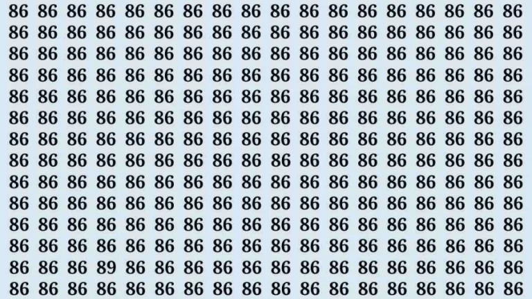 If you have Sharp Eyes Find the Number 89 among 86 in 15 Secs | Observation Brain Test