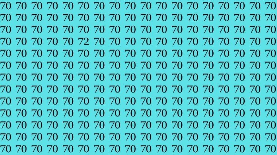 If you have Sharp Eyes find the Number 72 among 70 in 10 Seconds. Observation Skills Test