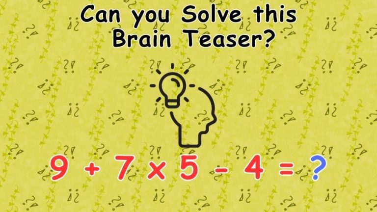 Maths Puzzle to Test Your Intelligence – Can you Solve this Brain Teaser?