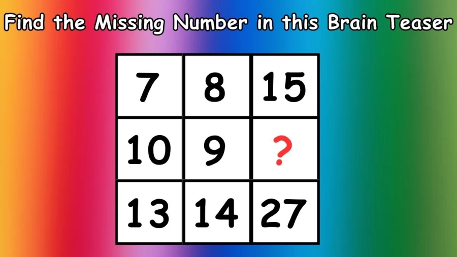 Maths Quiz for Genius Minds: Find the Missing Number in this Brain Teaser