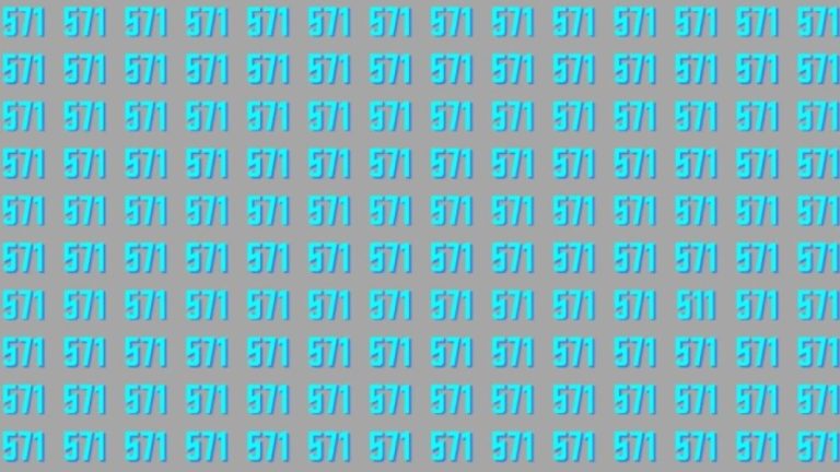 Observation Brain Test: Can you find the number 511 among 571 in 10 seconds?