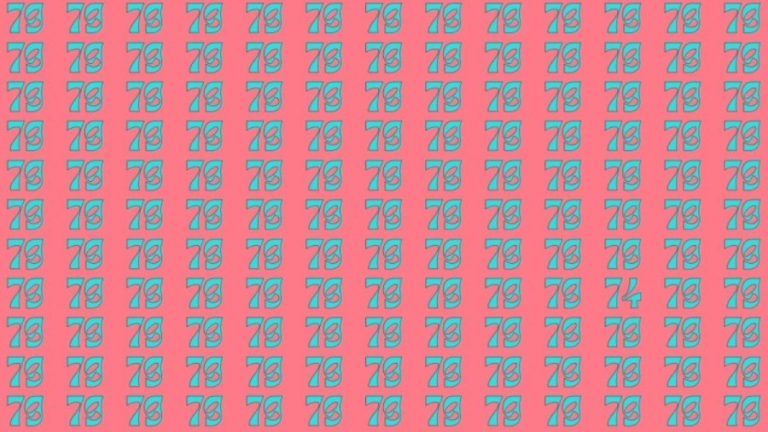 Observation Brain Test: Can you find the number 74 among 79 in 10 seconds?