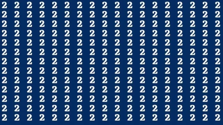 Observation Brain Test: If You Have Hawk Eyes Find 4 among the 2s within 20 Seconds?