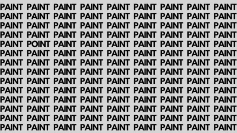 Observation Brain Test: If you have Eagle Eyes Find Point among Paint in 15 Secs