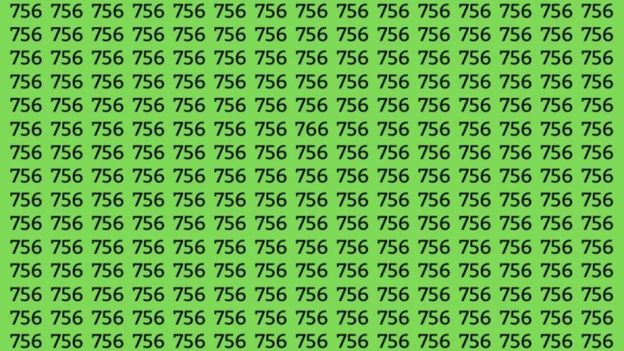 Observation Skill Test: Can you find the Number 766 among 756 in 12 ...