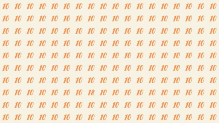 Observation Skill Test: Can you find the number 18 among 10 in 10 seconds?