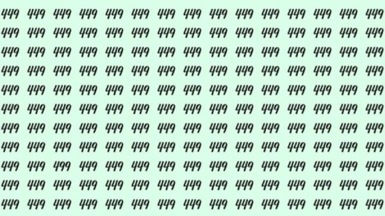 Observation Skill Test: Can you find the number 499 among 449 in 12 seconds?