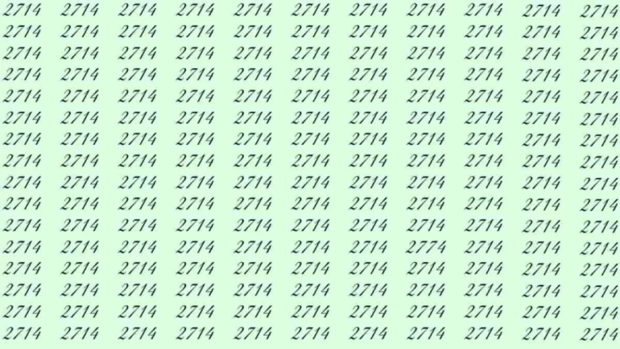 Observation Skill Test: If you have sharp eyes find 2774 among 2714 in 8 Seconds?