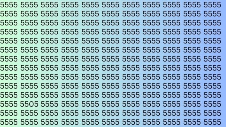 Observation Skills: Can you find the Number 5505 among 5555 in 8 Seconds?