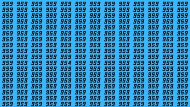 Observation Skills Test: Can you find the number 954 among 959 in 10 seconds?