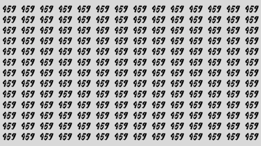 Observation Skills Test: Can you find the number 959 among 459 in 10 seconds?