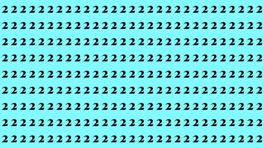 Observation Skills Test: If you have sharp eyes find 8 among the 2s within 15 Seconds