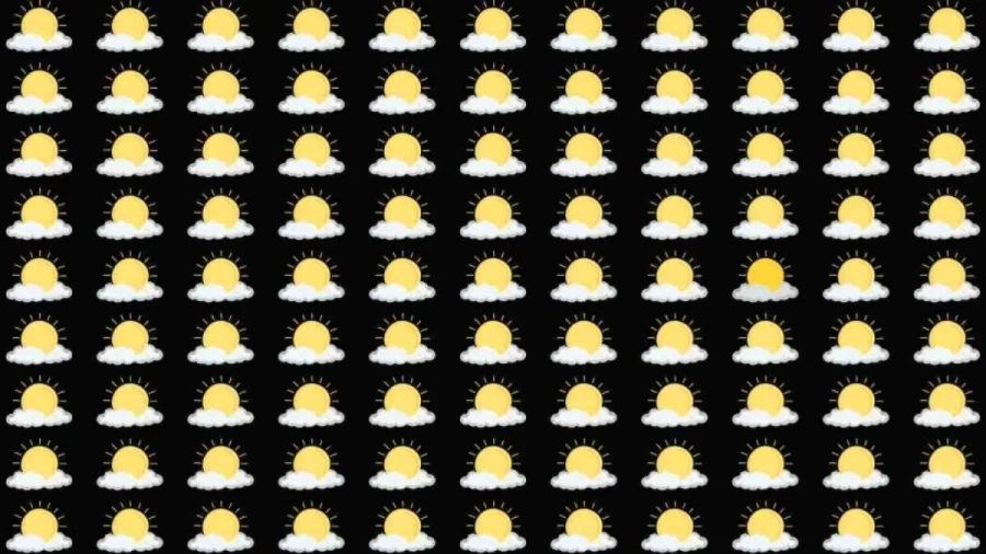 Optical Illusion Brain Test: Can you find the Odd Sun in this Image?