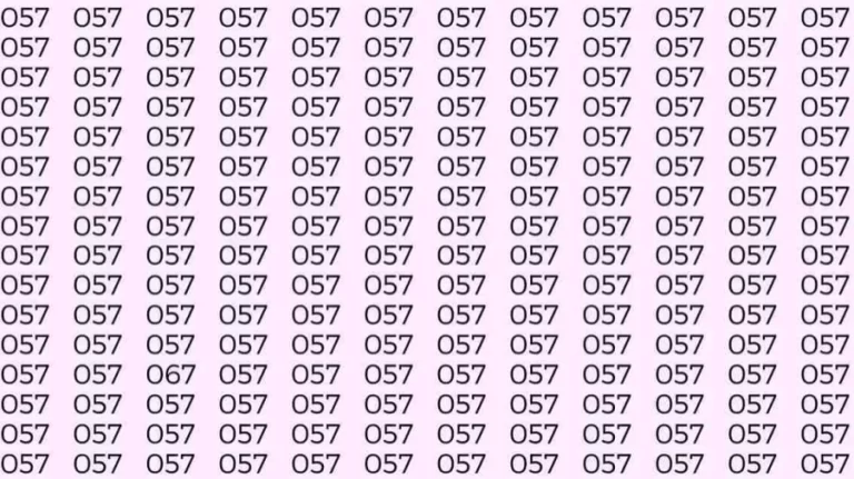 Optical Illusion: Can you find 067 among 057 in 5 Seconds? Explanation and Solution to the Optical Illusion