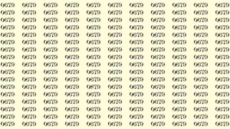 Optical Illusion: Can you find 0879 among 0679 in 15 Seconds? Explanation and Solution to the Optical Illusion