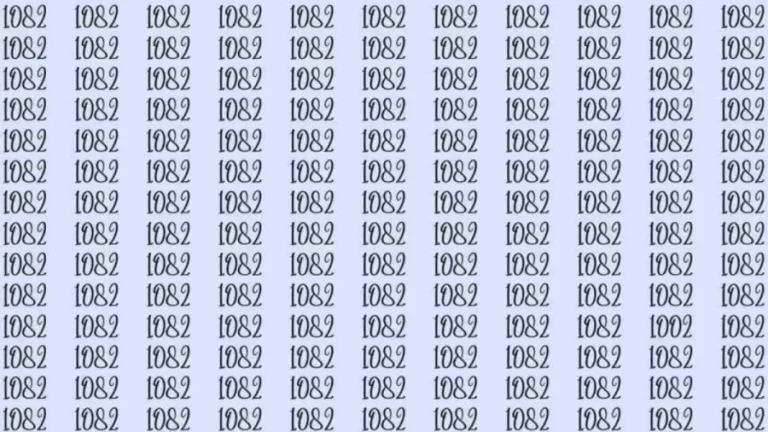 Optical Illusion: Can you find 1002 among 1082 in 8 Seconds? Explanation and Solution to the Optical Illusion