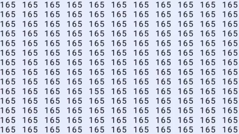 Optical Illusion: Can you find 155 among 165 in 8 Seconds? Explanation and Solution to the Optical Illusion