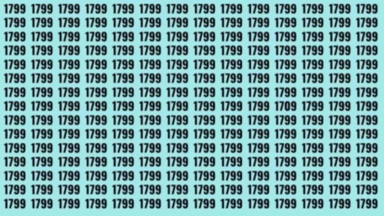 Optical Illusion: Can you find 1709 among 1799 in 10 Seconds?