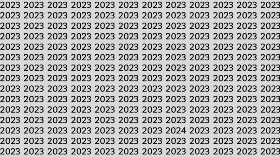 Optical Illusion: Can you find 2024 among 2023 in 10 Seconds? Explanation and Solution to the Optical Illusion